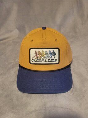Grateful Dead Dancing Bears Yellow Blue Snapback Hat Officially Licensed